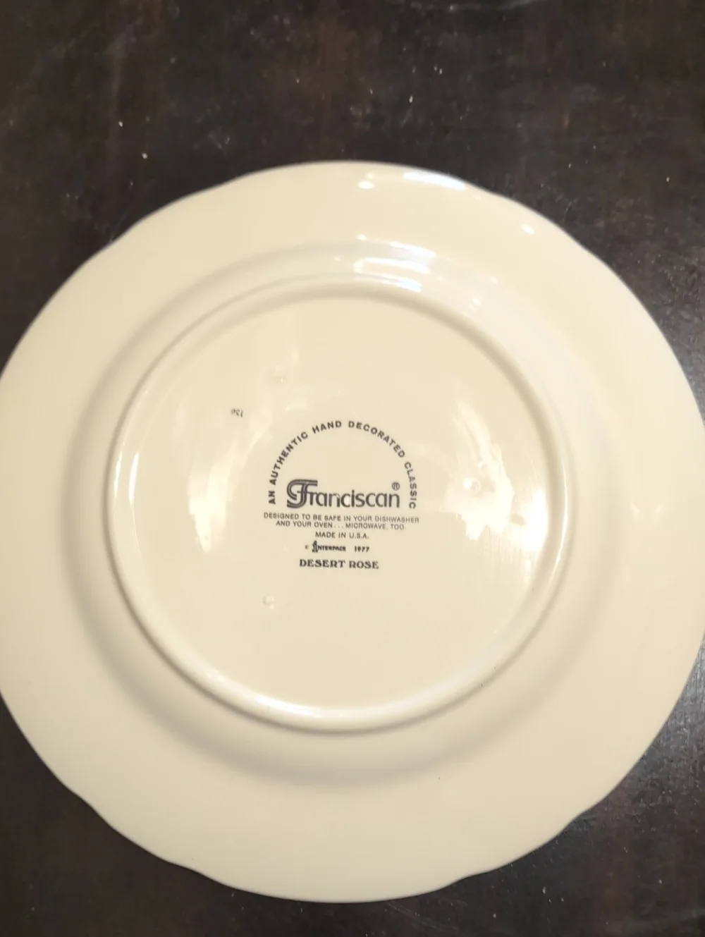 Set Of Two (2) Franciscan Desert Rose Dinner Plates 10.5